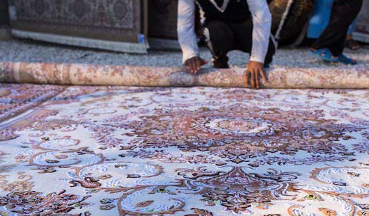 روش اصولی لول کردن قالی در قالیشویی هفت حوض